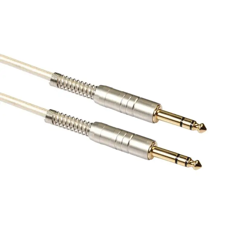 

6.35mm Male To Male TRS Stereo Electric Guitar Audio Cable Extension Wire 6.35mm Male To Male Cotton Woven Net Aluminium Foil