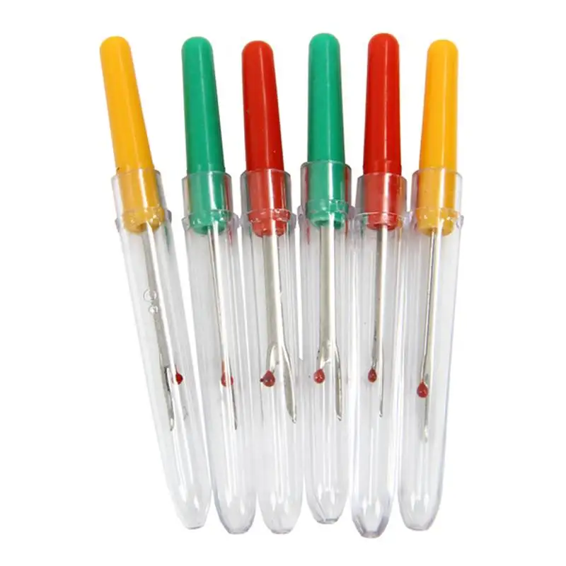 

6 Pcs Green Yellow Red Plastic Handle Sewing needle Thread Unpicker Seam Ripper