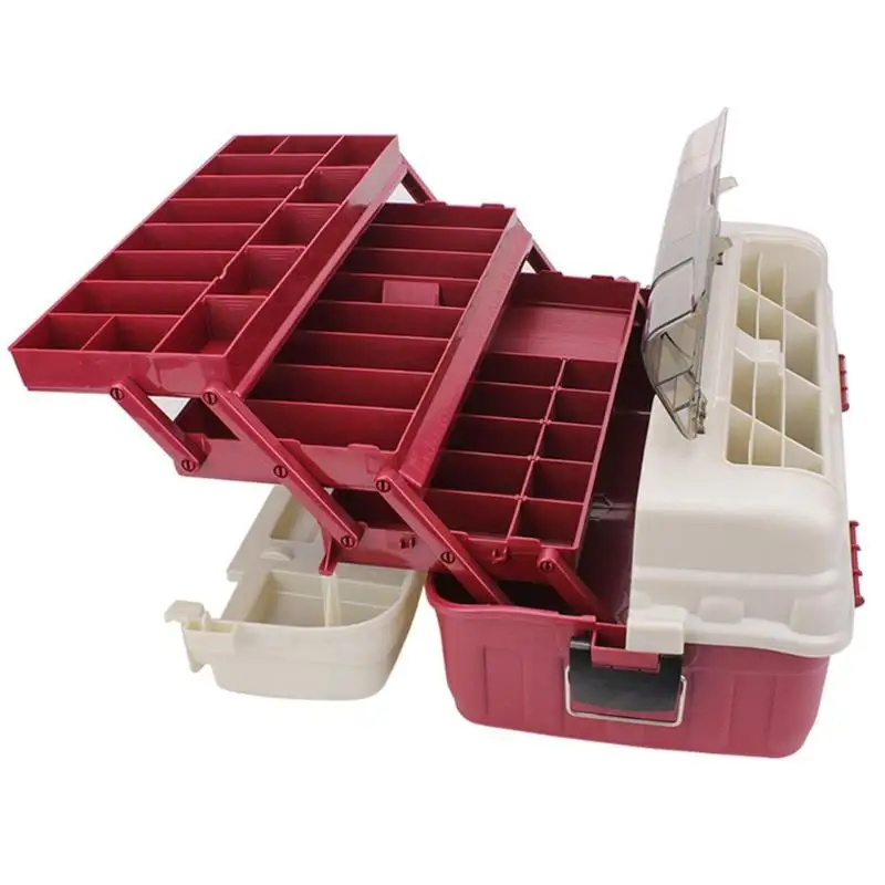

Portable 4 Layers Fishing Tackle Organizer Box Carp Fishing Case Tools