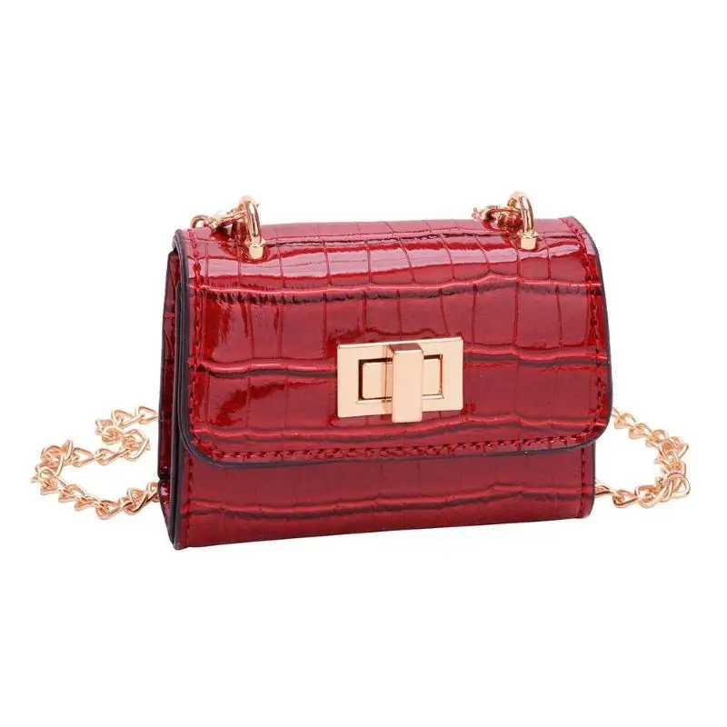 Модные блёстки для маленьких девочек мини кошелек цепи Crossbody сумки на плечо
