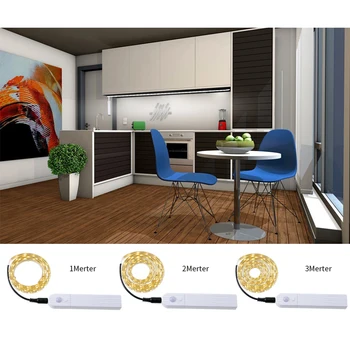 

led strip DC5V 18W PIR Motion Sensor IP65 Waterproof ribbon led Band Light Cabinet Lamp 1M/2M/3-M for Wardrobe Cabinet Cupboard