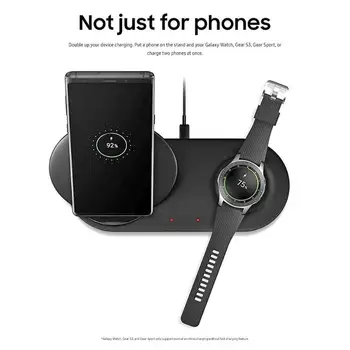 

For Samsung Wireless Charger Duo Dock Dual EP-N6100TBCGCN Fast charging for Galaxy Note 9 8 S9 S8 + Watch Gear S3 Quick Charge