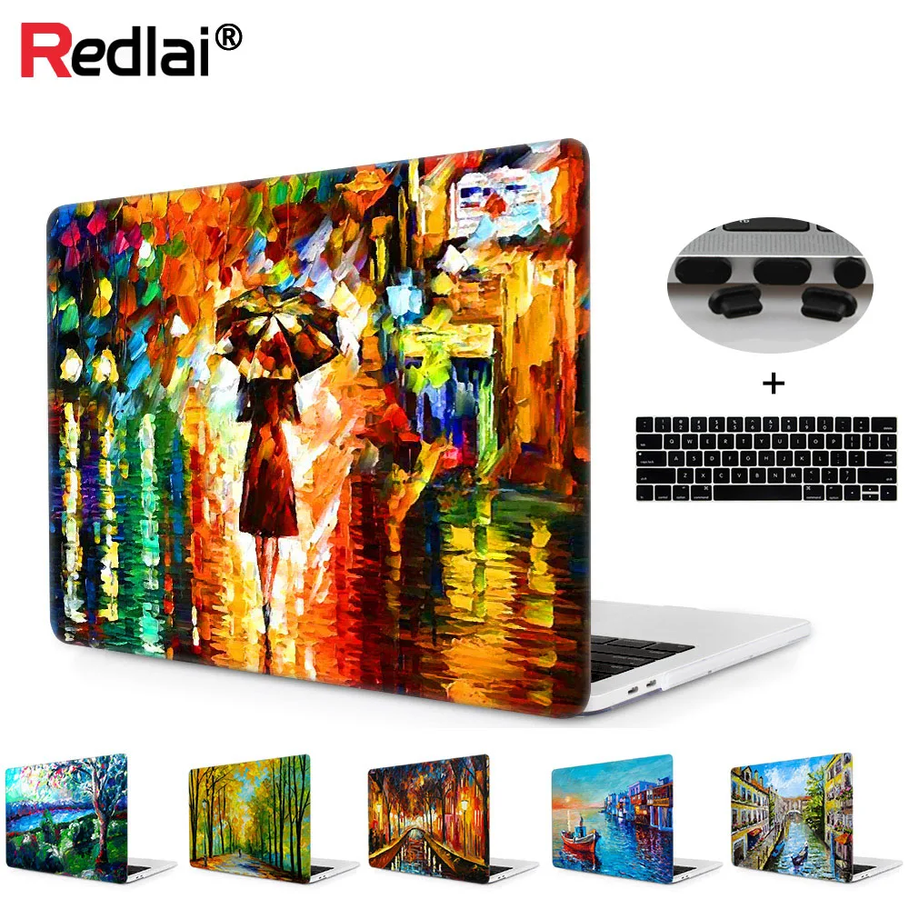 Кристально чистый пластиковый жесткий чехол для Macbook New Air 13 2018 A1932 с принтом