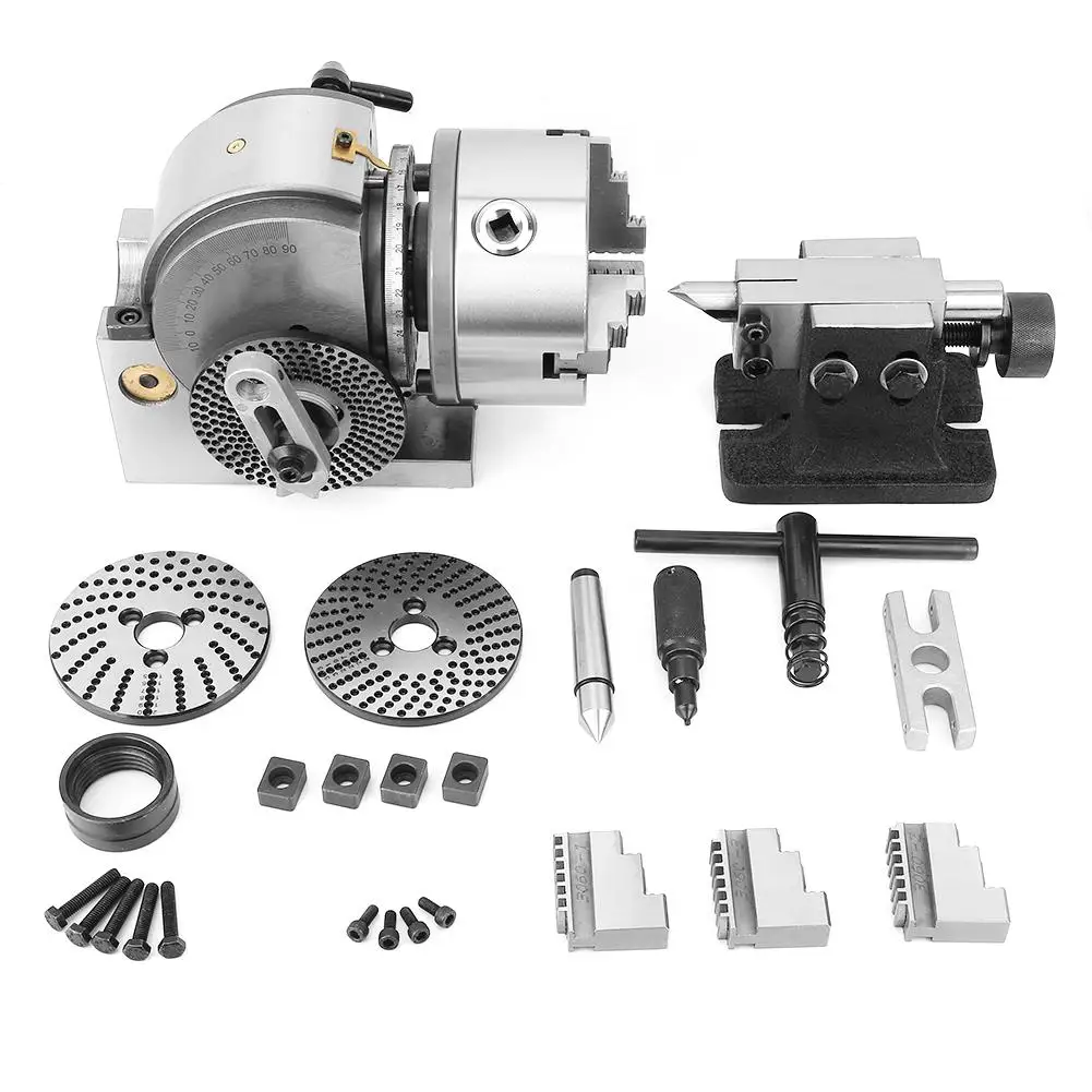 

BS-0 Dividing Head 3Jaw 5" Chuck + Tailstock + Dividing Plate CNC Mill Machine Tools Set