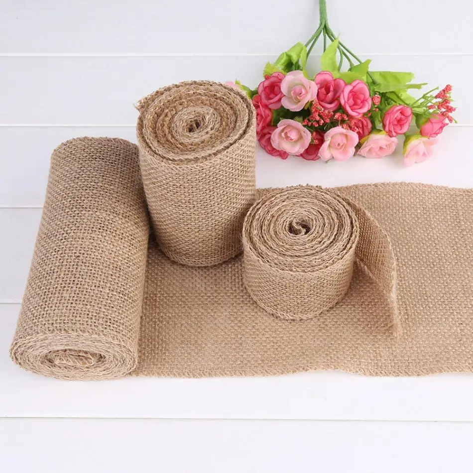 Лента из джутовой ткани для украшения свадебного торта 3 вида|Украшения своими