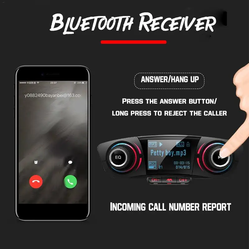 Новинка 4 1 fm передатчик Aux модулятор Bluetooth Handsfree автомобильный аудио MP3 плеер с