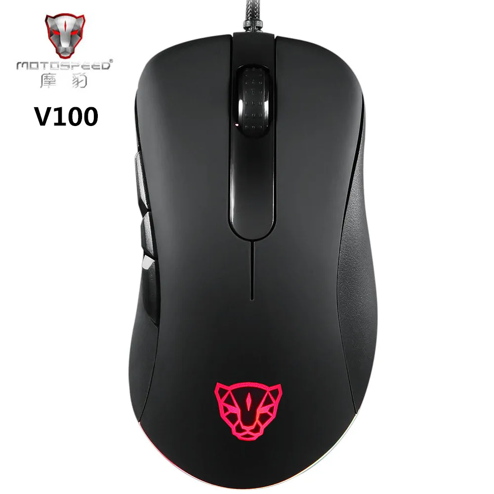 

MOTOSPEED V100 Dual Engine RGB Gaming Mouse Original PAW3327 Infrared Light Adjustable 6200 DPI USB2.0 Wired Gaming Mice
