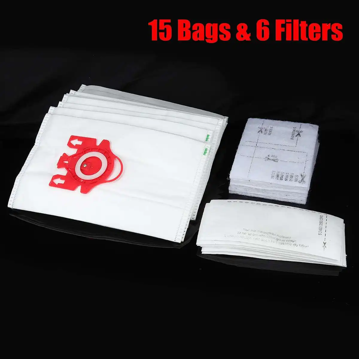 

15Pcs/Lot Plastic Vacuum Cleaner Hoover Dust Bags For MIELE FJM COMPACT C1 C2 S4 S6 S290 S381 S514 S6210 + 6 Filter Bags