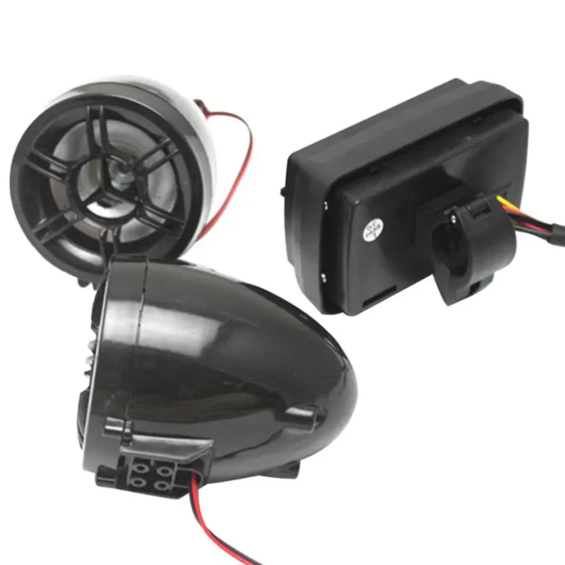  Nueva alarma de motocicleta sistema de sonido impermeable Radio FM amplificador estéreo altavoces M