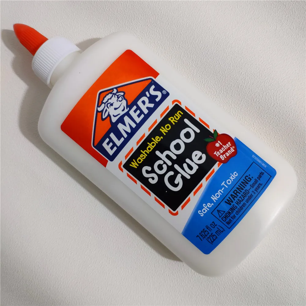 225 мл Elmers Elmer's жидкий школьный клей Белый моющийся клей 7,625 унций отлично подходит для изготовления мелков слизи