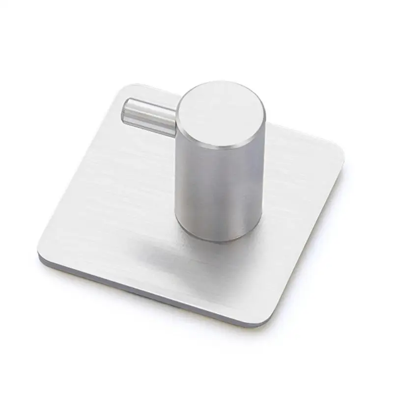 

Multiple Usage Hooks 304 High Quality Single Hook Stainless Steel Metal Sticky Single Hanger For Door Wall Bath Hanging Hooks