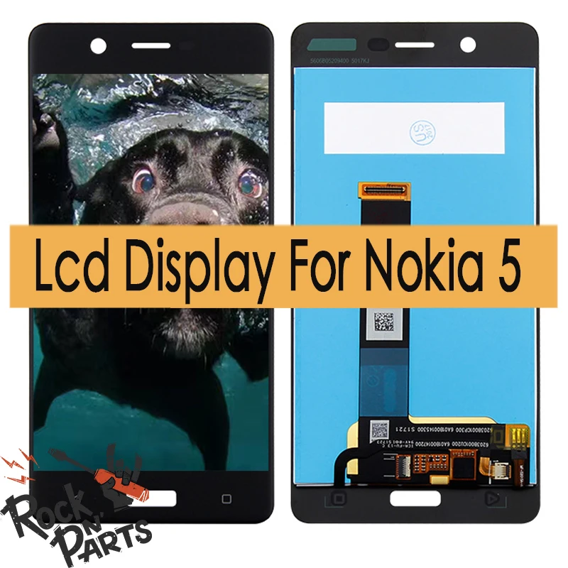 

LCD Display Touch Screen Digitizer Assembly With Frame For Nokia 5 N5 Lcd TA-1024 TA-1027 TA-1044 TA-1053 Replacement Parts 5.2