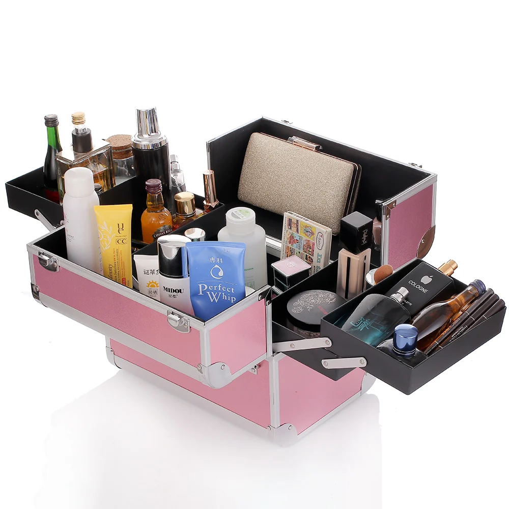 

Professional Cosmetic bag Portable Large Capacity Cosmetic Storage case Nail Makeup Toolbag travel bag