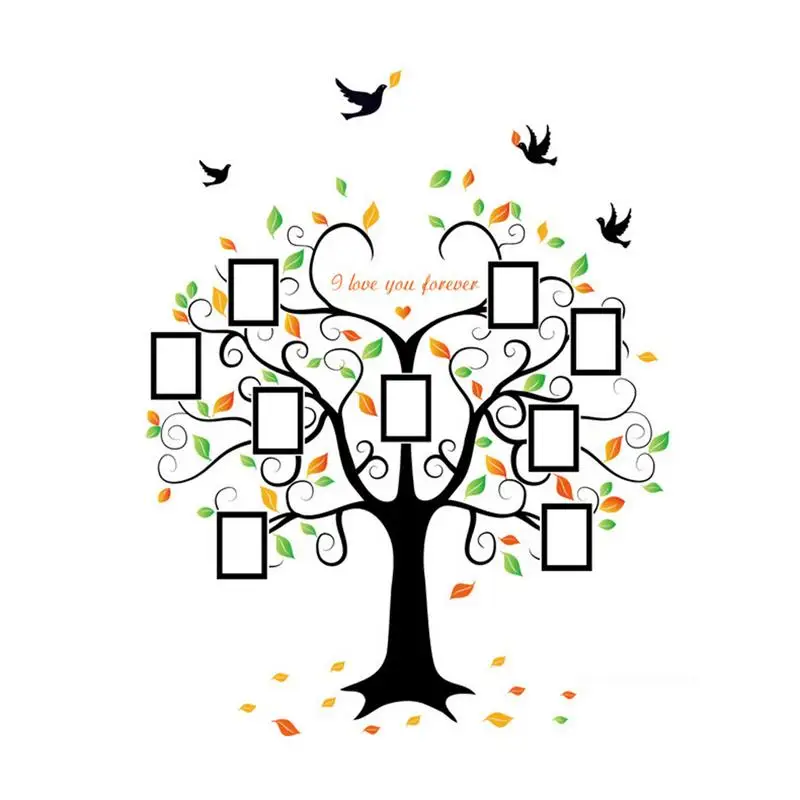 New Design Kitchen Wall Sticker Tree Photo Frame Vinyl Stickers House Decoration Accessories Mural Decor Wallpaper Wall-sticker