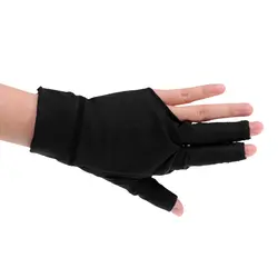 Бильярдный перчатки для игры в пул растягивающийся 3 пальца снукер бильярдный кий перчатка для правой стрелки качество бильярдные