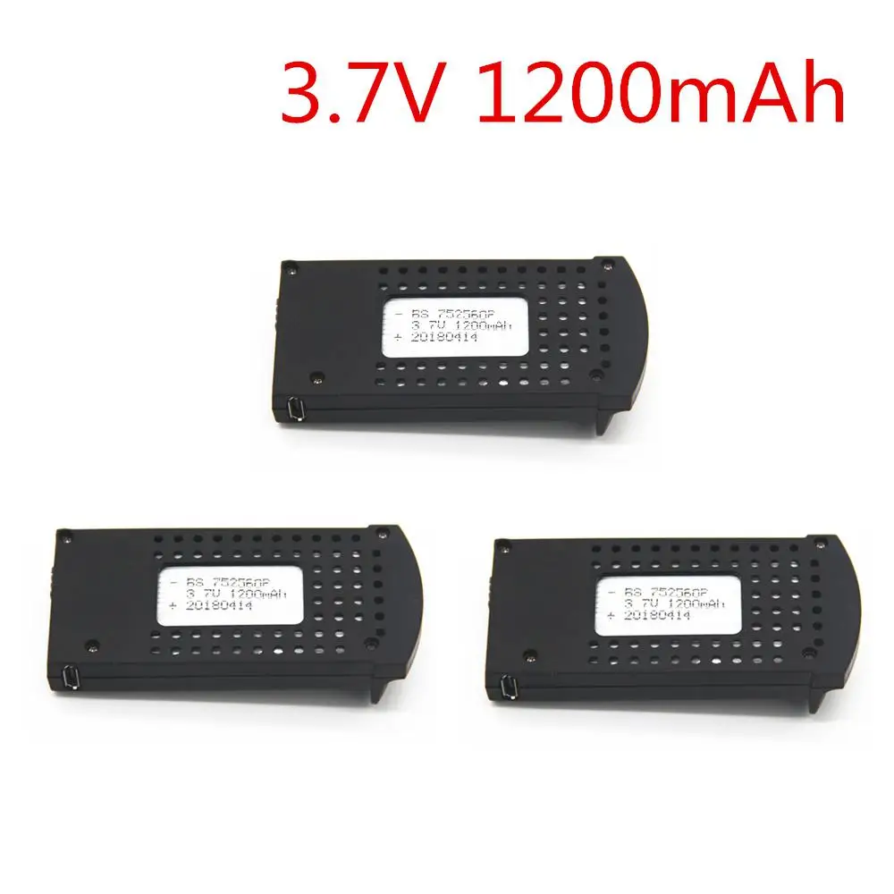 

RCtown Updated 3.7V 1200mAh Li-po Rechargeable Battery for DM107S SG700 S169 RC Quadcopter Drone