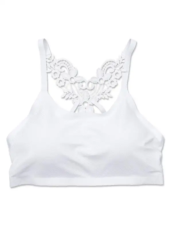 

Women's Sexy Tube Tops Ice Silk Push Up Seamless Detachable Wireless Lace Sling Underwear Sports Fitness Breathable Female Bra