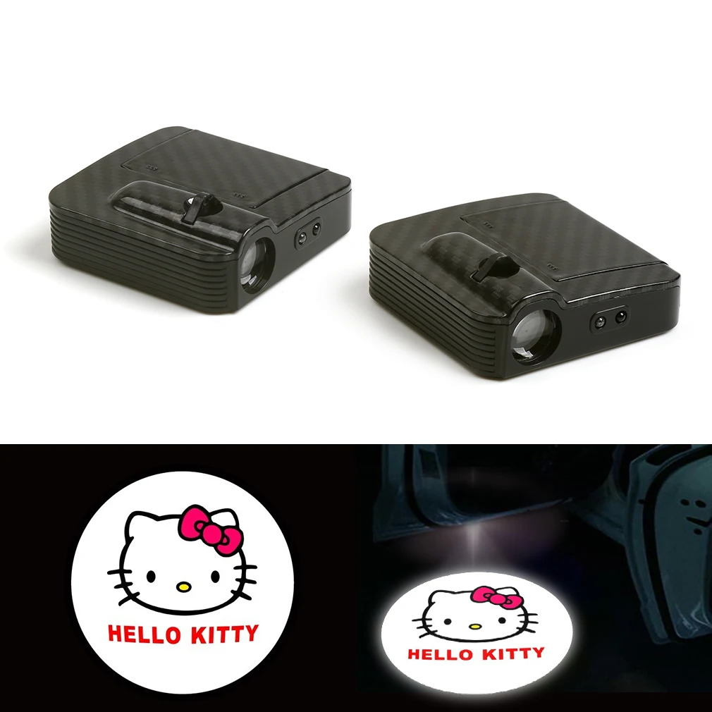 

Wireless 2 Hello Kitty Courtesy Car Logo Door Ghost Shadow Laser Projector Light
