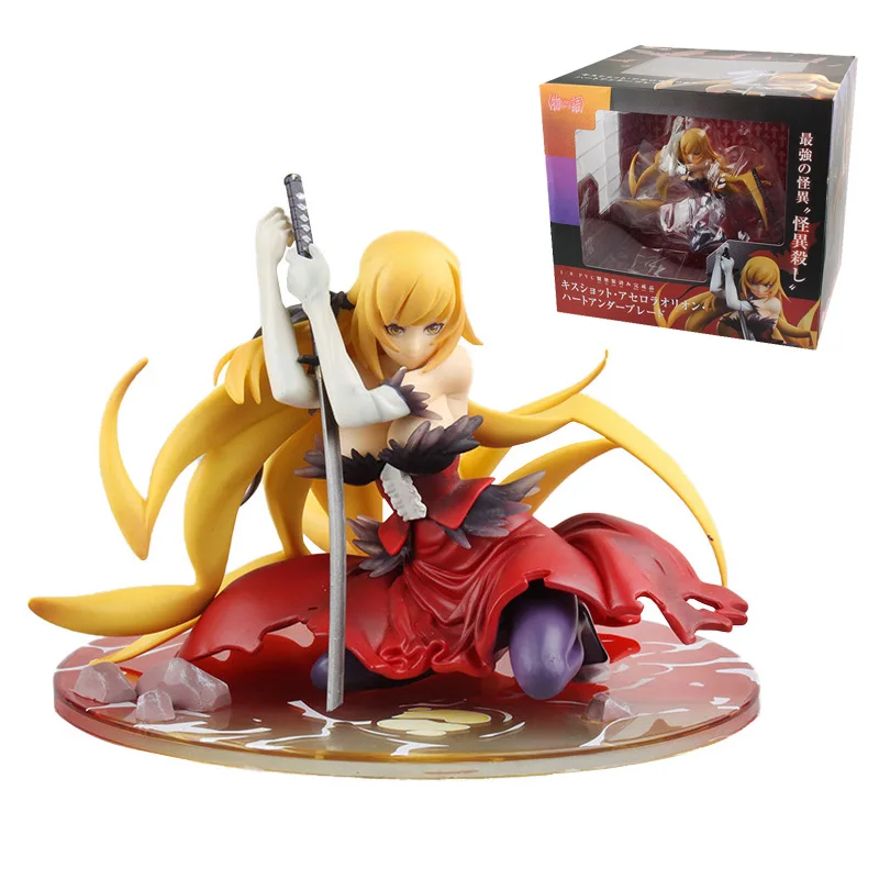 15 см Monogatari Nisemonogatari Ошино Синобу оружие сексуальные девушки аниме ПВХ Фигурки