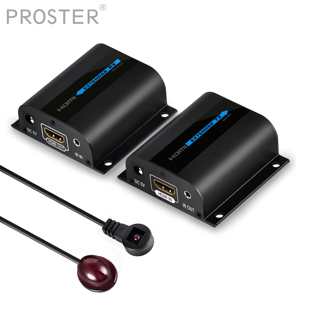 

Esynic Mini HDMI Cable Extender RX TX IR Over 60m Control Network Cat6 CAT7 HDCP hdmi booster hdmi transmission IR extender