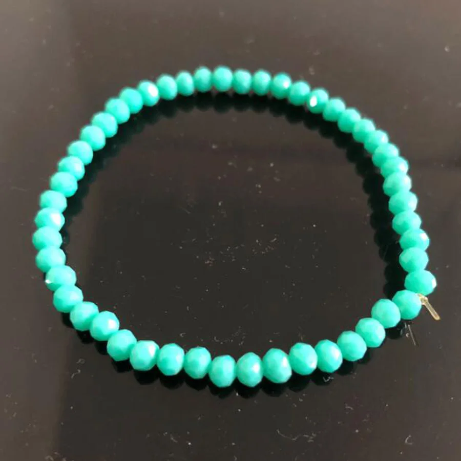 Handmade Women's 4mm Rhinestone Crystal Beaded Round Glass Beads Stretch Bracelet Femme Bangle Bracelets Women Girl Wrap Jewelry - Image 5