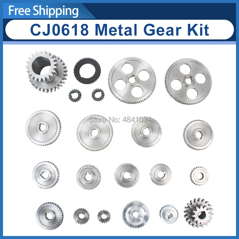

21pcs mini lathe gears/CJ0618 Metal Cutting Machine gears/Metal Gear Kit(Metric)