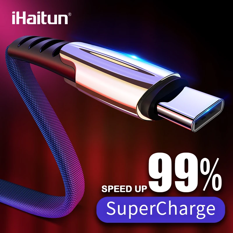 IHaitun 5A Тип usb C кабель для huawei Коврики 20 P20 Honor 10 Xiaomi Redmi Note 7 Pro Кабель Зарядное устройство Шнур быстрый 3,1 телефонный провод