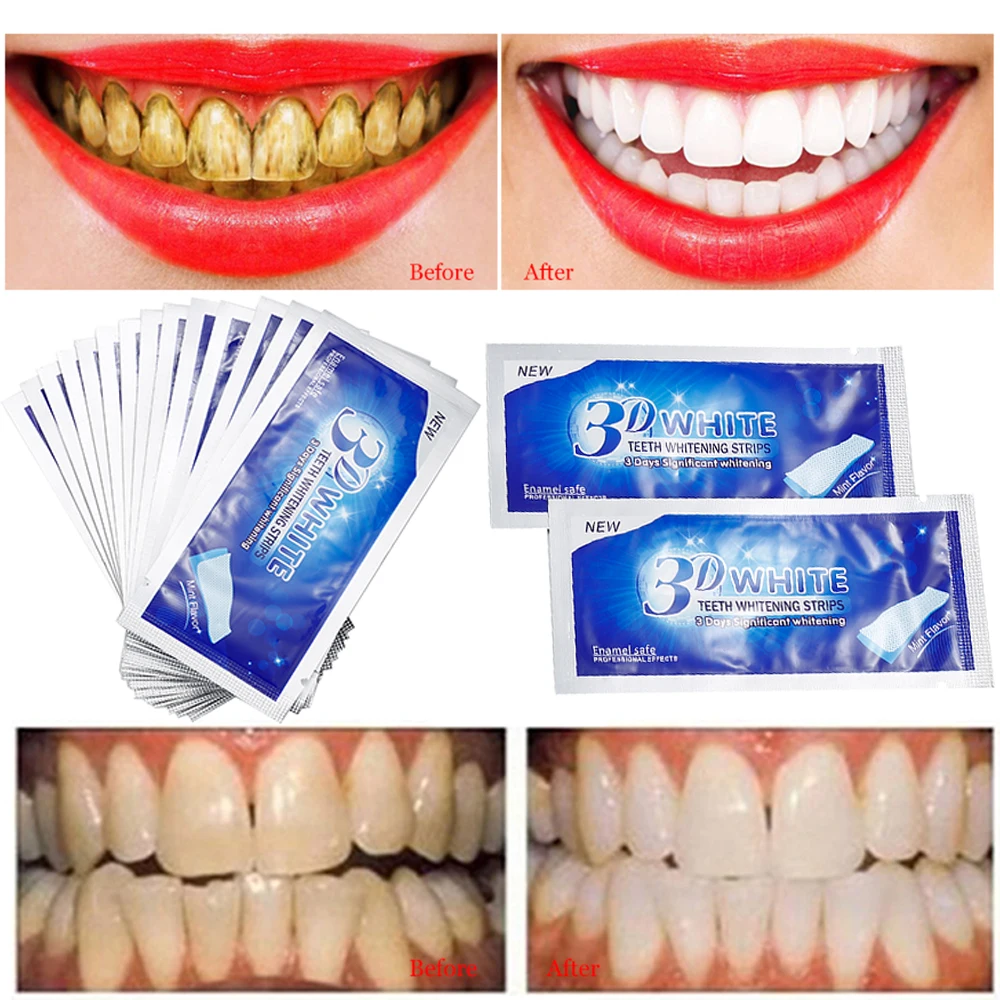 

Professional Oral Care Hygiene Teeth 3D Whiten Tools Teeth Whitening Strips Gel Dental Bleaching Tooth Whitening Strip Household