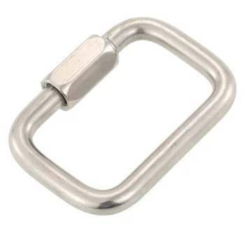 

Stainless Steel Square Quick Link Locking Carabiner Hanging Hook Buckle for Paraglider Wing Camping Hiking Outdoor Tools