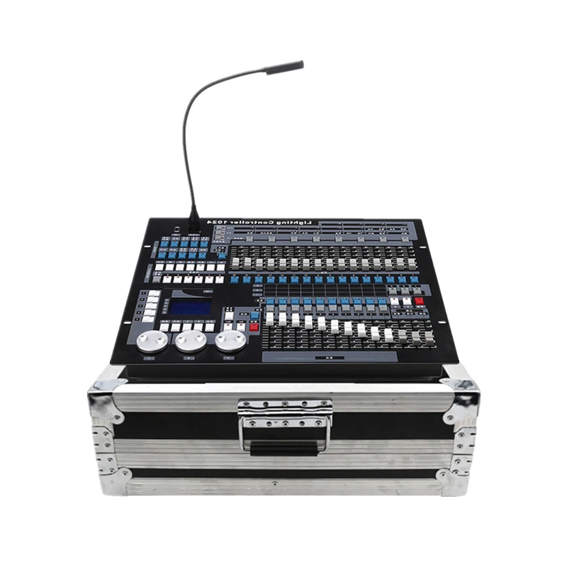 

1024 Console DMX Controller Bar Club Theatrical Lighting Console Stage Moving Head Light Consoles DJ Controller With Flight Case