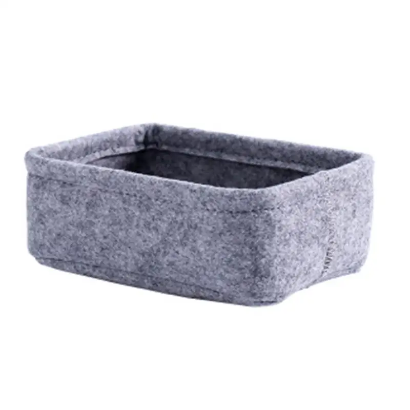 Felt Storage Basket Living Room Coffee Table Storage Box Cloth Felt Storage Hamper Household Storage Basket For Living Room Bath