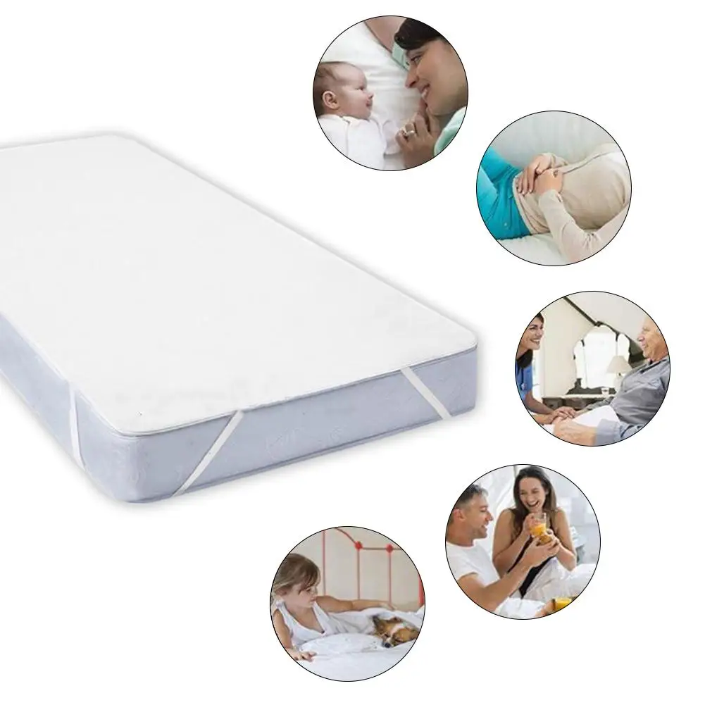 New Waterproof Terry Towel Mattress Protector Packed Towel Bed Cover Soft Fitted 