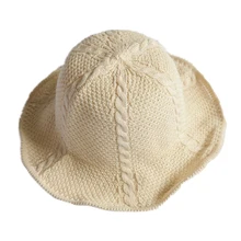 1 шт., осенне-зимняя шерстяная шапка, Повседневная теплая Складная вязанная шапка, войлочный котелок