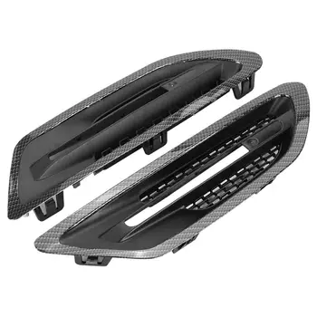 

2pcs Car Side Air Flow Vent Grill Cover Trim Stickers for BMW M5 F10 F18 2010 2011 2012 2013 2014 2015 2016 Carbon Fiber Style