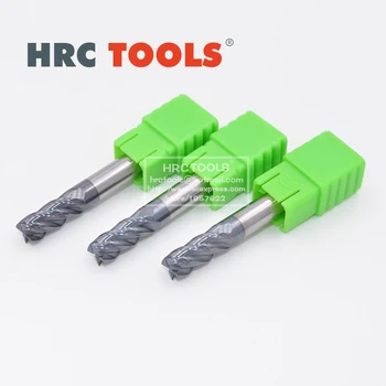 

J3-d2x6Hx4Dx50L HRC62 NANO Coated Solid Carbide Endmill 4mm 4-Flute CNC
