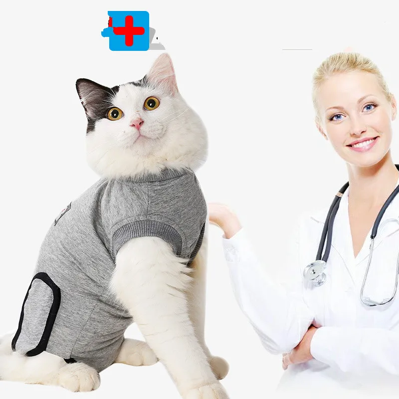 

Cat Sterilization After The Sterilization Surgery Pet Skin Disease Wounds Anti-scratch Cotton Body Straps Cat Clothes