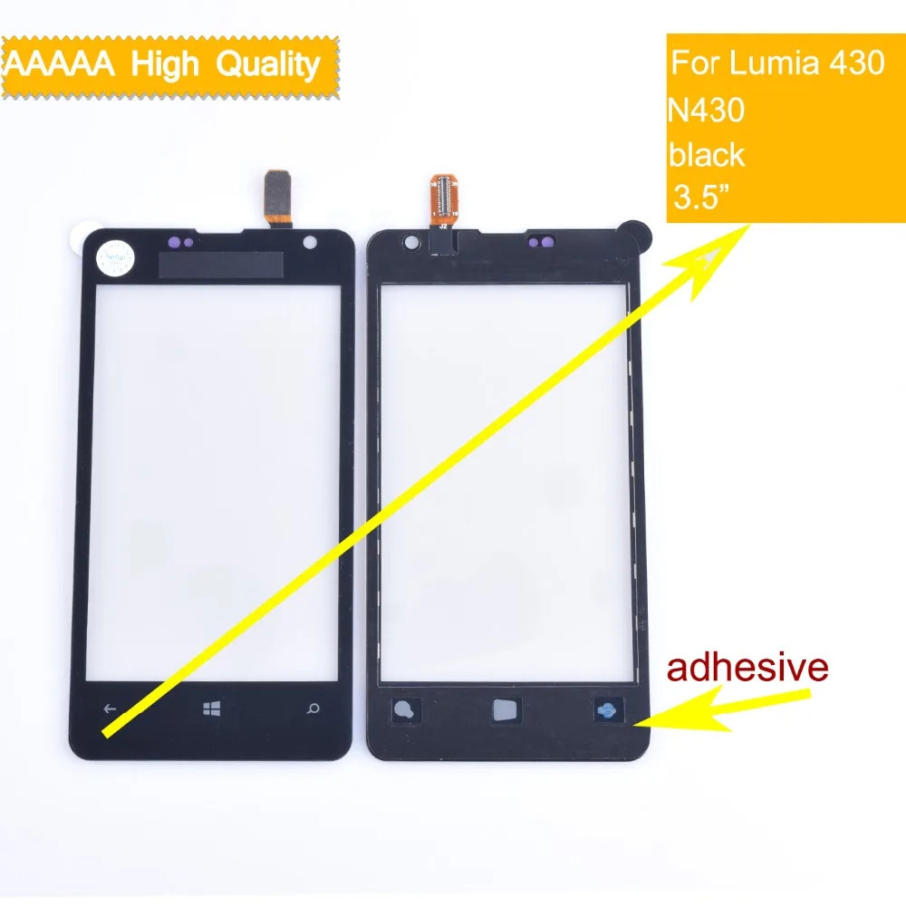 10 шт./партия для Nokia microsoft Lumia 430 N430 сенсорный экран Сенсорная панель дигитайзер