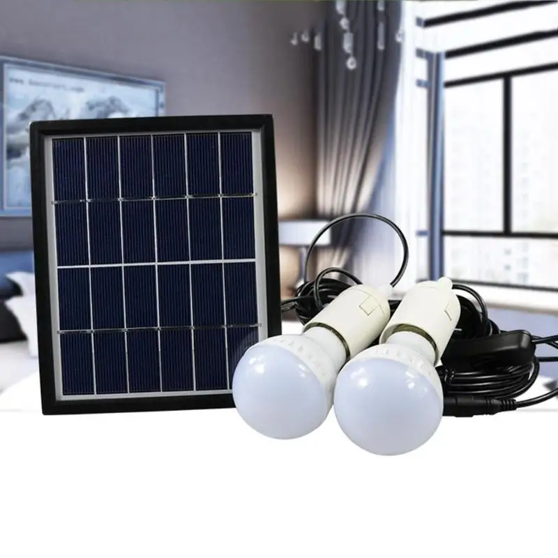 

Solar Light LED Solar Double Bulb Motion Sensor Lamp Outdoor Security Solar Power Spotlight Camping Lights