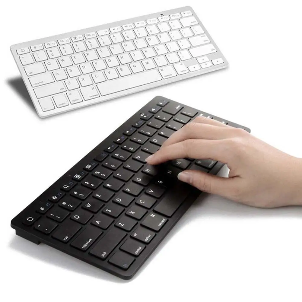 Беспроводная клавиатура универсальная ультра-тонкая 78 клавиш Беспроводная Bluetooth 3,0 клавиатура для Android iPad