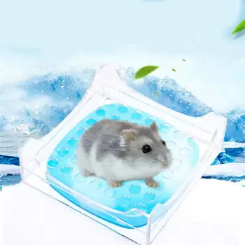 

Pet Small Recycled Cooling Bed Summer Heat Cooling Plate Hamster Ice Box Crystal Cooling Box No Need Fill Water For Small Pet
