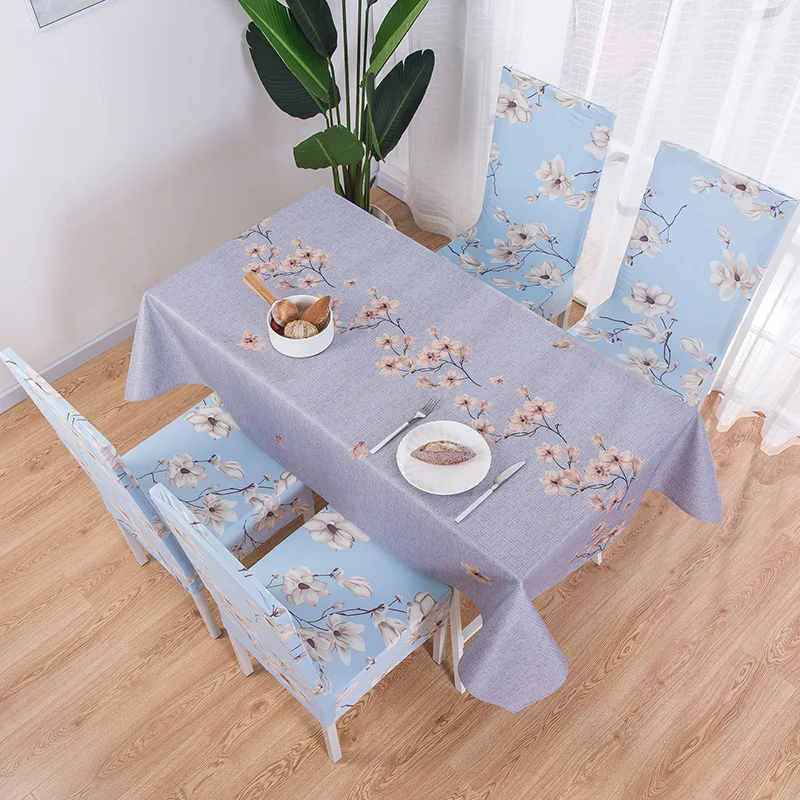 

YRYIE Washable Cotton Linen Fabric Rectangular Pattern Table Cover Cloth Tablecloth Set For Home Dining Table Decorative