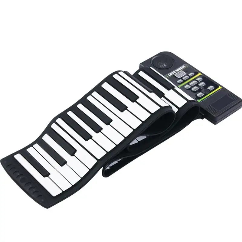 

88 Key Folding Electronic Flexible Roll Up Piano MIDI Interface Professional Adult Practice With Speaker Keyboard Instrument