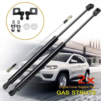 

2pcs Car Engine Cover Front Support Rod Gas Struts Support Lifters for Jeep for Compass 2017 2018