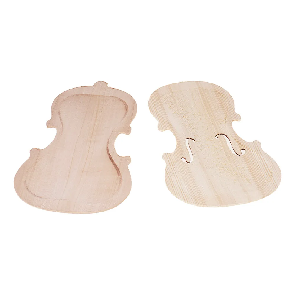 

Handcraft Unfinished Fiddle Violin Spruce Front Panel Topboard & Maple Backplate Backboard Solid Wood for 3/4 4/4 Violins