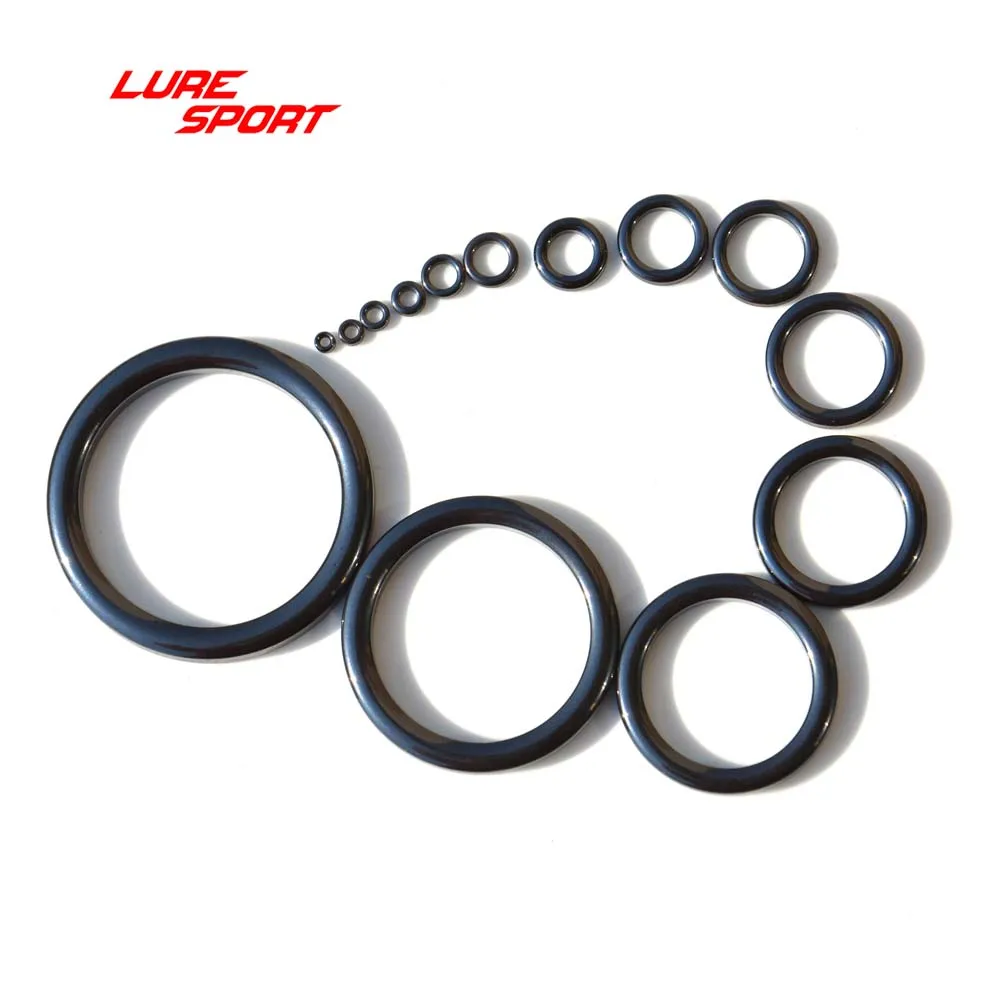 LureSport, 50 шт., алконитовое кольцо, керамическое черное кольцо, стержень, направляющее кольцо, часть, удочка, строительный компонент, ремонт, аксессуары для DIY
