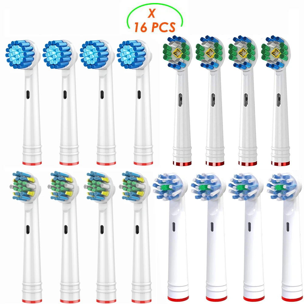 

for Oral B Braun Replacement Electric toothBrush Heads , Includes 4 Precision Clean, 4 Floss Action, 4 Cross Action & 4 3D White