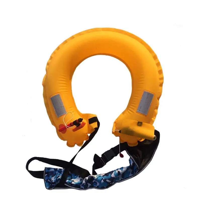 

Manual Inflatable Life Buoy Belt Adjustable Inflatable Life Belt With Built-in Retroreflector Whistle