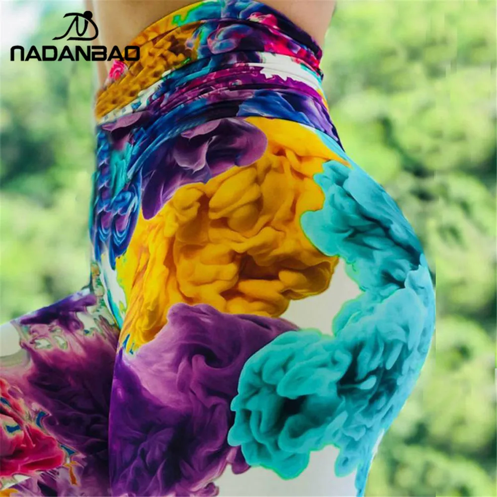 NADANBAO جديد الملونة طماق المرأة الرياضية اللياقة البدنية 3D الرقمية Printied يغطي الرجل للمرأة عالية الخصر مطاطا تجريب Leggins NADANBAO جديد الملونة طماق المرأة الرياضية اللياقة البدنية 3D الرقمية Printied يغطي الرجل للمرأة عالية الخصر مطاطا تجريب Leggins