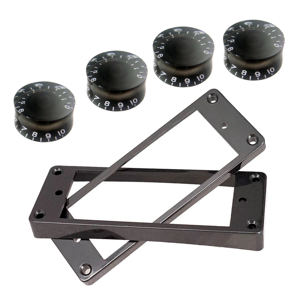 

Plastic Guitar Humbucker Pickup Surround Rings+Tone Volume Control Knobs for LP Guitar Replacement