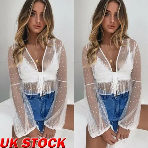 

Summer Women Bikini Cover Up Sexy Ladies Solid Color Dots Lace Crochet Swimwear Kaftan Lace Crochet Beach Wear Bathing Suit